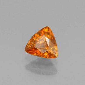 0.50克拉天然橙色闪锌矿，三角形，5.1×4.8毫米，VS-SI