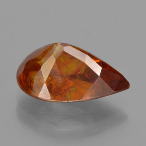 4.74克拉天然橙色闪锌矿，梨形，12.8×8毫米，SI