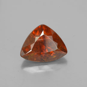 2.74克拉天然橙色闪锌矿，三角形，9.5×7.6毫米，SI