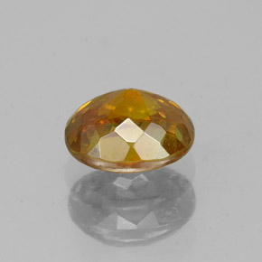 0.81克拉天然橙色闪锌矿，椭圆形切割，5.6×4.7毫米，VS-SI