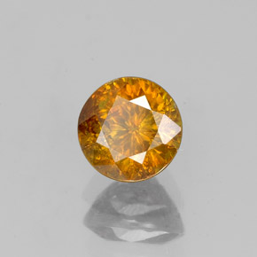 1.10克拉天然黄金色闪锌矿，圆形切割，5.55毫米，SI