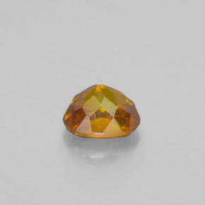 0.87克拉天然黄色闪锌矿，椭圆形切割，5.7×4.7毫米，VS