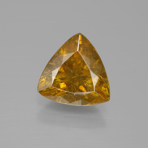 5.55克拉天然黄金色闪锌矿，三角形，11.1×11毫米，SI