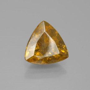 5.55克拉天然黄金色闪锌矿，三角形，11.1×11毫米，SI