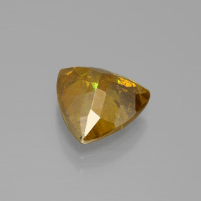 5.55克拉天然黄金色闪锌矿，三角形，11.1×11毫米，SI