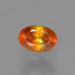 0.37克拉天然橙色闪锌矿，椭圆形切割，4.7×3.3毫米，VS-SI