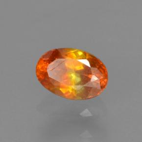 0.37克拉天然橙色闪锌矿，椭圆形切割，4.7×3.3毫米，VS-SI