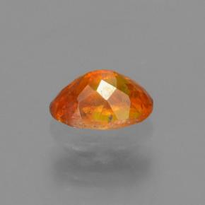 0.37克拉天然橙色闪锌矿，椭圆形切割，4.7×3.3毫米，VS-SI