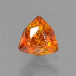 0.50克拉天然橙色闪锌矿，三角形，4.8×4.8毫米，VS-SI