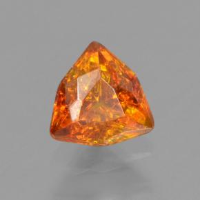 0.50克拉天然橙色闪锌矿，三角形，4.8×4.8毫米，VS-SI