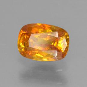0.54克拉天然黄金色闪锌矿，垫形剪裁，5.5×3.9毫米，VS-SI