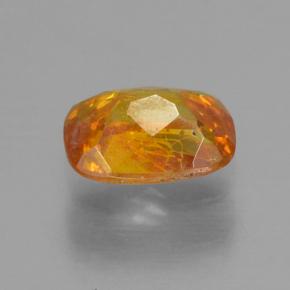 0.54克拉天然黄金色闪锌矿，垫形剪裁，5.5×3.9毫米，VS-SI