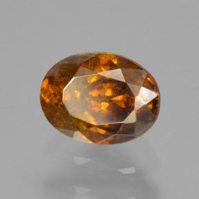 0.67克拉天然棕色闪锌矿，椭圆形切割，5.5×4.2毫米，VS-SI