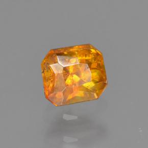0.35克拉天然黄色闪锌矿，祖母绿式切割，4×3.5毫米，VS-SI