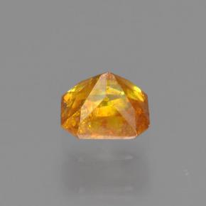 0.35克拉天然黄色闪锌矿，祖母绿式切割，4×3.5毫米，VS-SI