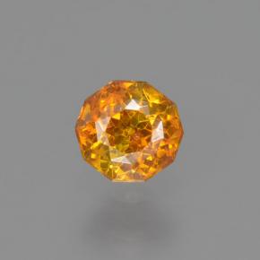 0.25克拉天然橙色闪锌矿，圆形切割，3.74毫米，VS-SI