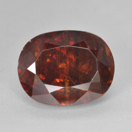12.19ct 天然 深橙色 闪锌矿, 椭圆形, SI-I1