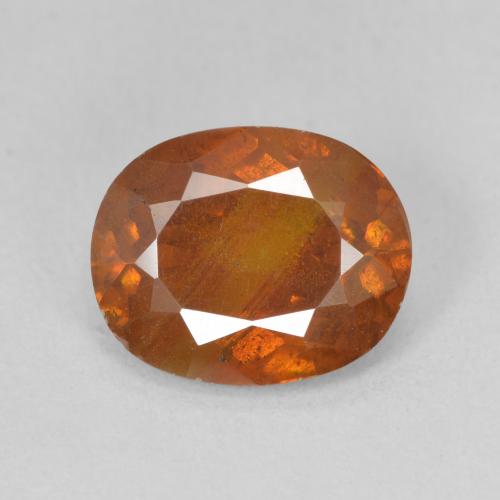 4.33ct 天然 暖橙 闪锌矿, 椭圆形, SI-I1
