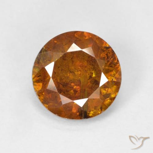 2.55ct 天然 Medium Dark-Orange 闪锌矿, 圆形的, I1