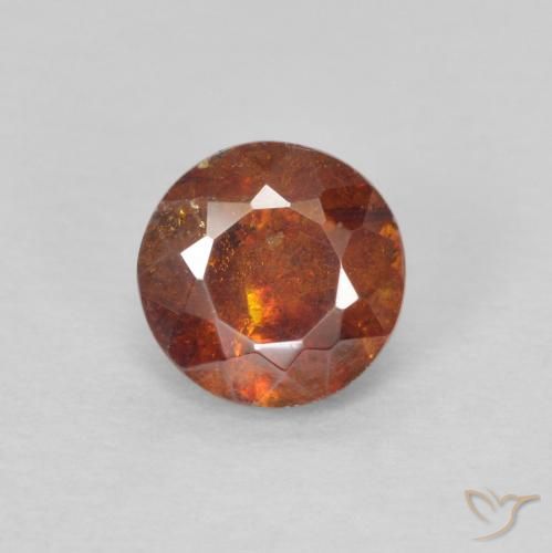 0.92ct 天然 红橙色 闪锌矿, 圆形的, I1