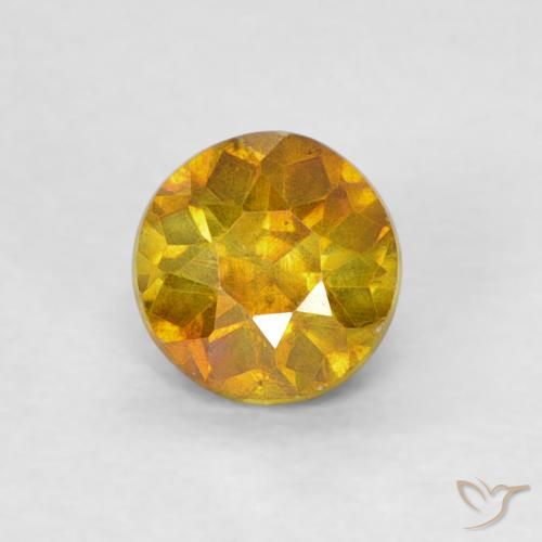 0.49ct 天然 杏橙 闪锌矿, 圆形的, SI-I1