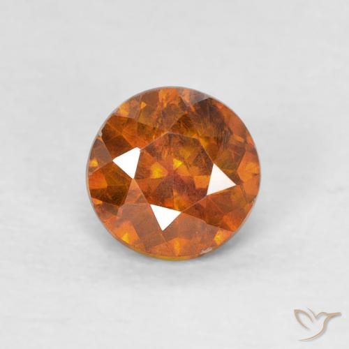 0.56ct 天然 Medium Dark-Orange 闪锌矿, 圆形的, SI-I1