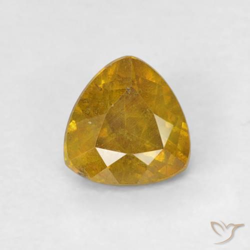 0.53ct 天然 棕金色 闪锌矿, 胖三角形, SI-I1