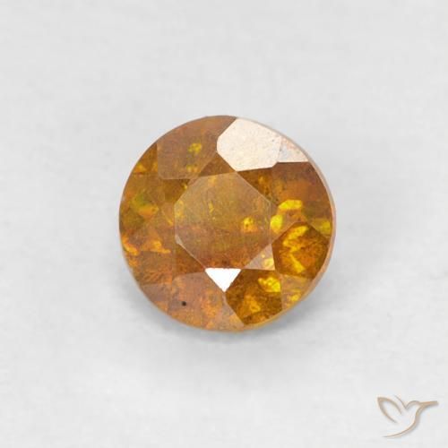 0.38ct 天然 土橙 闪锌矿, 圆形的, SI-I1
