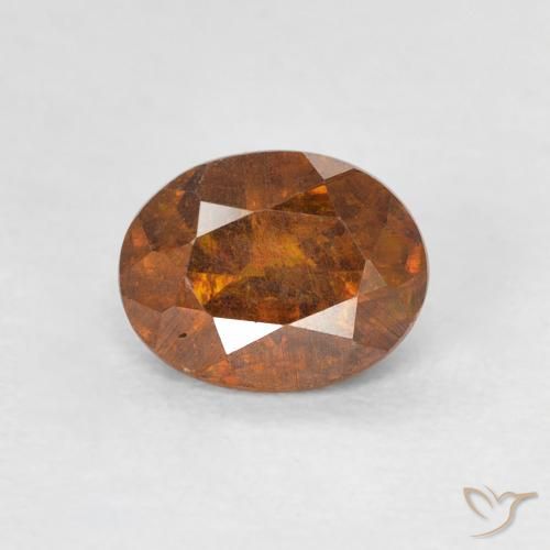 0.92ct 天然 中橙 闪锌矿, 椭圆形, SI-I1