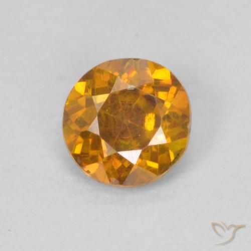 0.36ct 天然 棕橙色 闪锌矿, 圆形的, SI-I1