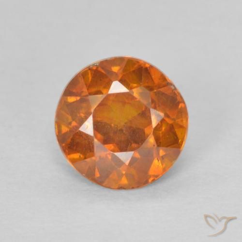 0.79ct 天然 Medium Dark-Orange 闪锌矿, 圆形的, SI-I1
