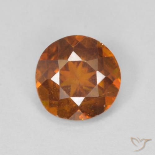 0.92ct 天然 红橙色 闪锌矿, 圆形的, SI-I1