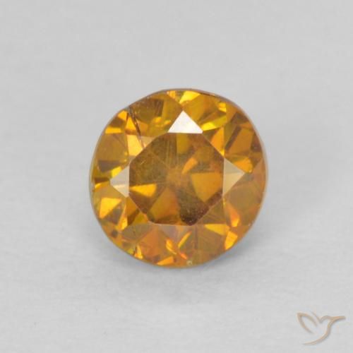 0.46ct 天然 棕橙色 闪锌矿, 圆形的, SI-I1