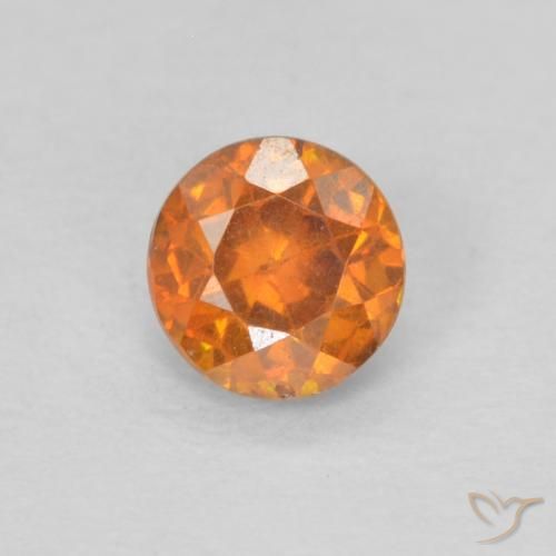 0.32ct 天然 亮橙色 闪锌矿, 圆形的, VS-SI