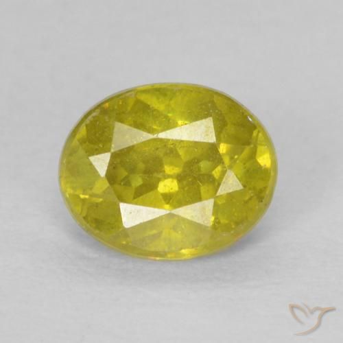 0.59ct 天然 中黄色 闪锌矿, 椭圆形, VS-SI