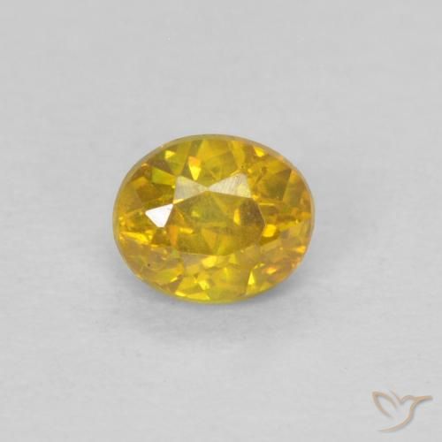 0.28ct 天然 金橙 闪锌矿, 椭圆形, VS-SI