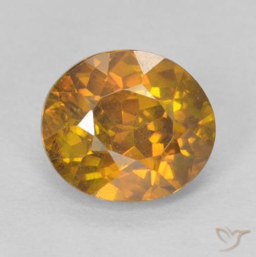 1.43ct 天然 金棕色 闪锌矿, 椭圆形, VS-SI