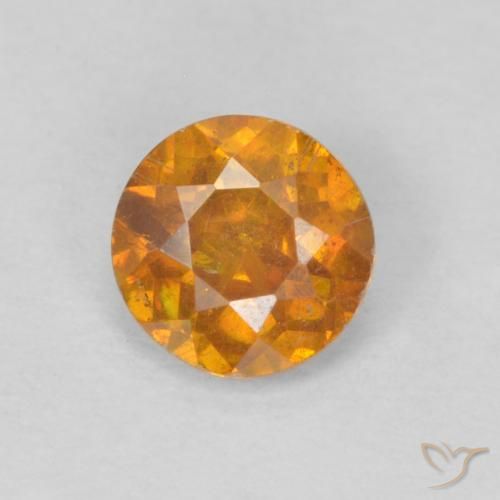 0.48ct 天然 杏橙 闪锌矿, 圆形的, SI-I1