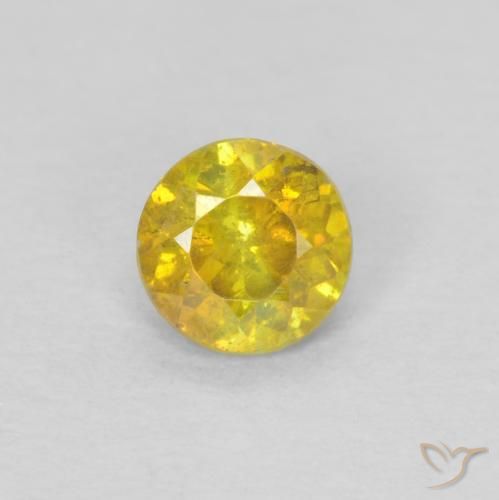 0.33ct 天然 棕黄色 闪锌矿, 圆形的, SI-I1