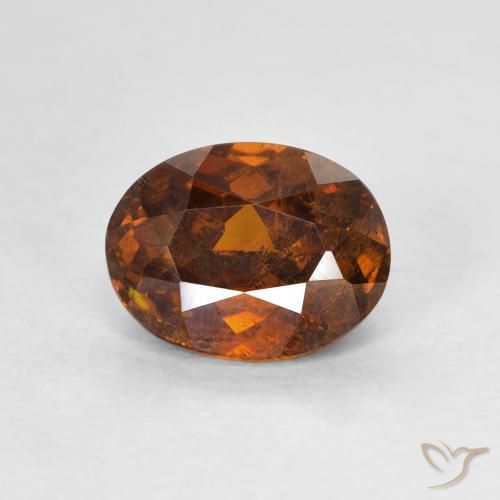 1.95ct 天然 Medium Dark-Orange 闪锌矿, 椭圆形, VS-SI