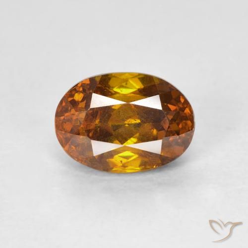 1.63ct 天然 棕橙色 闪锌矿, 椭圆形, SI-I1
