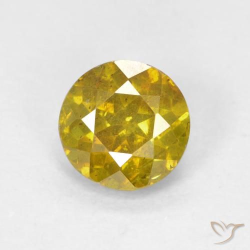 1.31ct 天然 金黄色 闪锌矿, 圆形的, SI