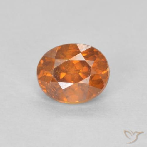 0.63ct 天然 苹果酒橙 闪锌矿, 椭圆形, SI-I1