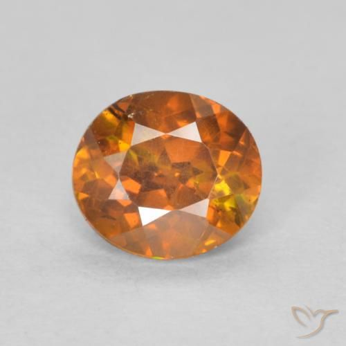 0.77ct 天然 土橙 闪锌矿, 椭圆形, SI-I1