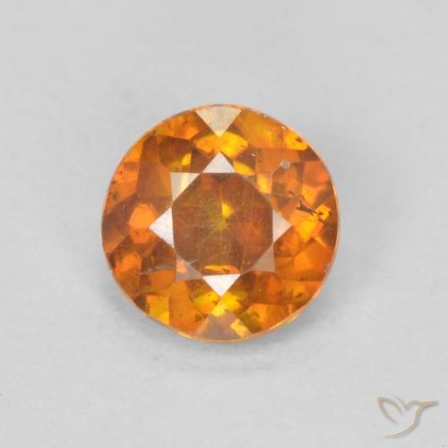 0.64ct 天然 Medium Dark-Orange 闪锌矿, 圆形的, SI-I1