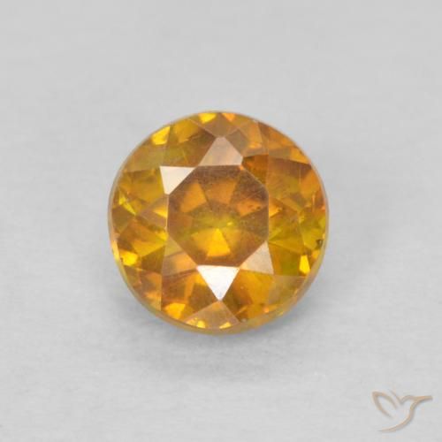 0.45ct 天然 杏橙 闪锌矿, 圆形的, SI-I1