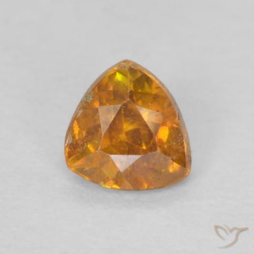 0.22ct 天然 深橙色 闪锌矿, 胖三角形, SI-I1
