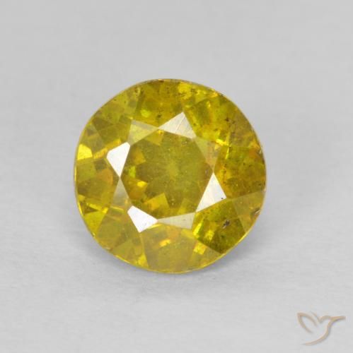 1.22ct 天然 棕黄色 闪锌矿, 圆形的, SI-I1