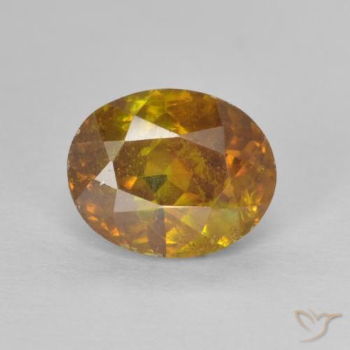 2.05ct 天然 黄金色 闪锌矿, 椭圆形, SI-I1