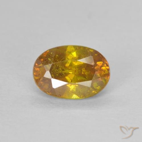 0.82ct 天然 中金 闪锌矿, 椭圆形, SI-I1